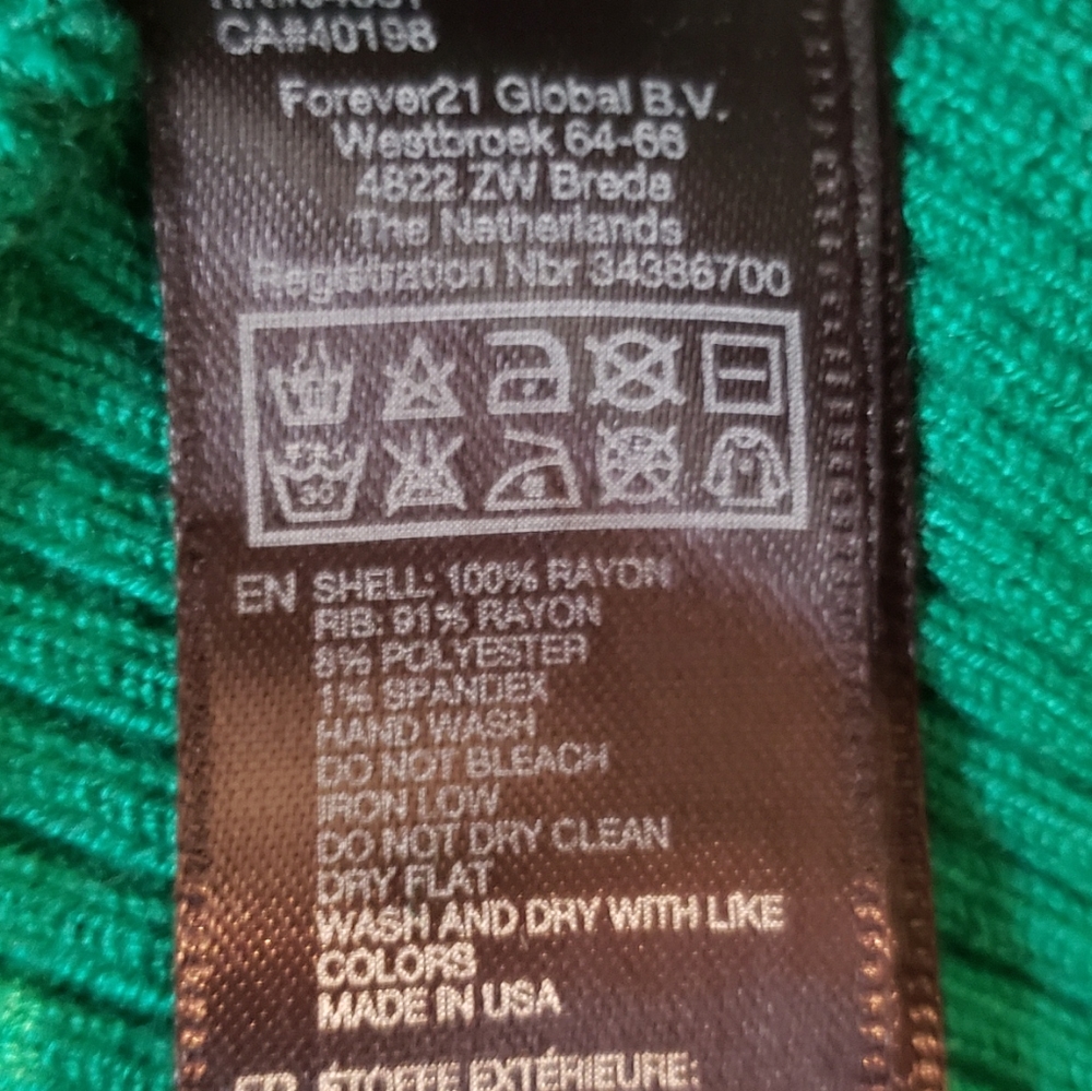 💚 Forever 21 Green Sweater Top - Picture 3 of 9